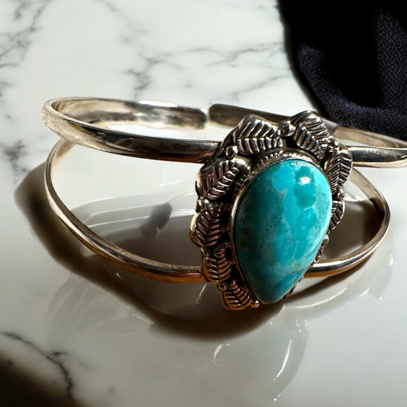 Blue Moon Turquoise Sterling Silver Cuff Bracelet - Picture 7 of 14